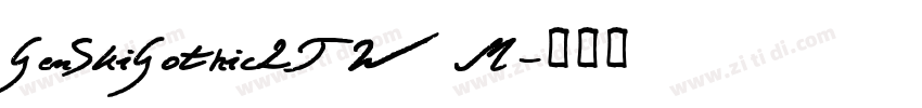 GenSkiGothic2TW M字体转换